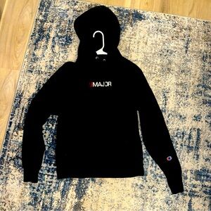 Champion Hoodie Size Medium Major Black